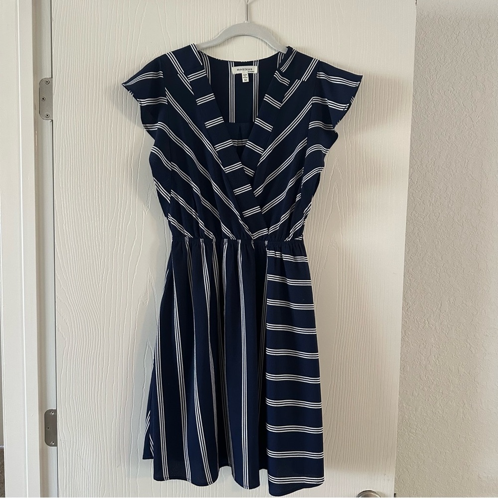 Navy Striped Dress